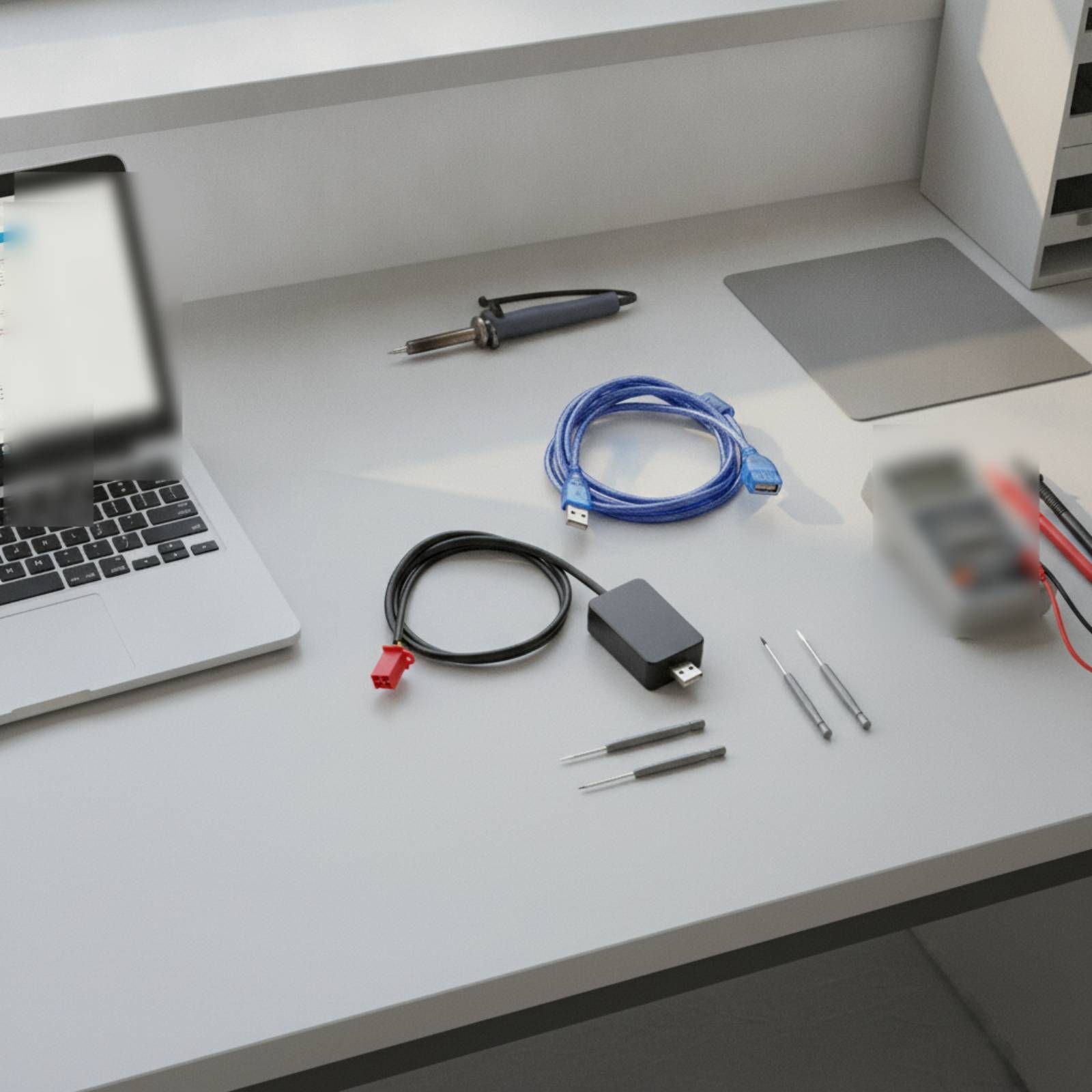Workshop Tools Bench - 2 Pieces USB Debugging Cable Coiled