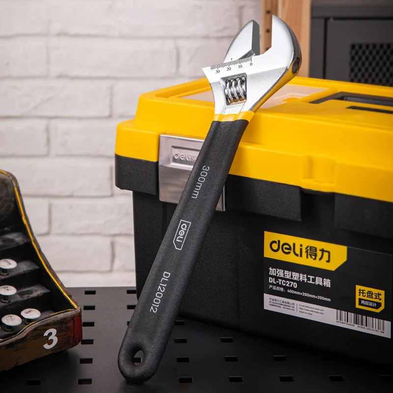 Car Workshop Tools And Equipment - Deli Adjustable Wrench Car Bicycle Wrenchs