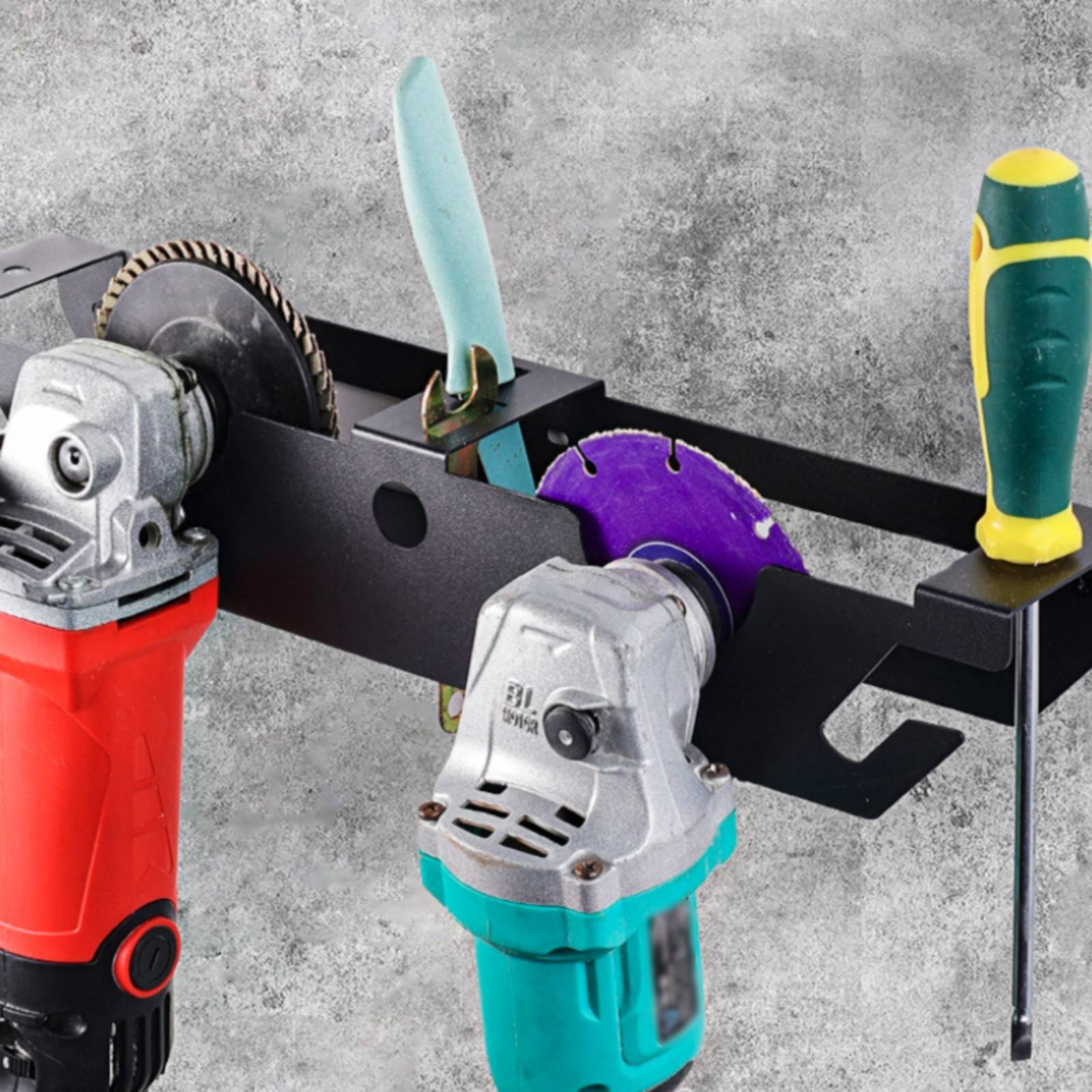 4 Bay Angle Grinder Rack Heavy - đánh giá và giá Workshop Tools Organizer