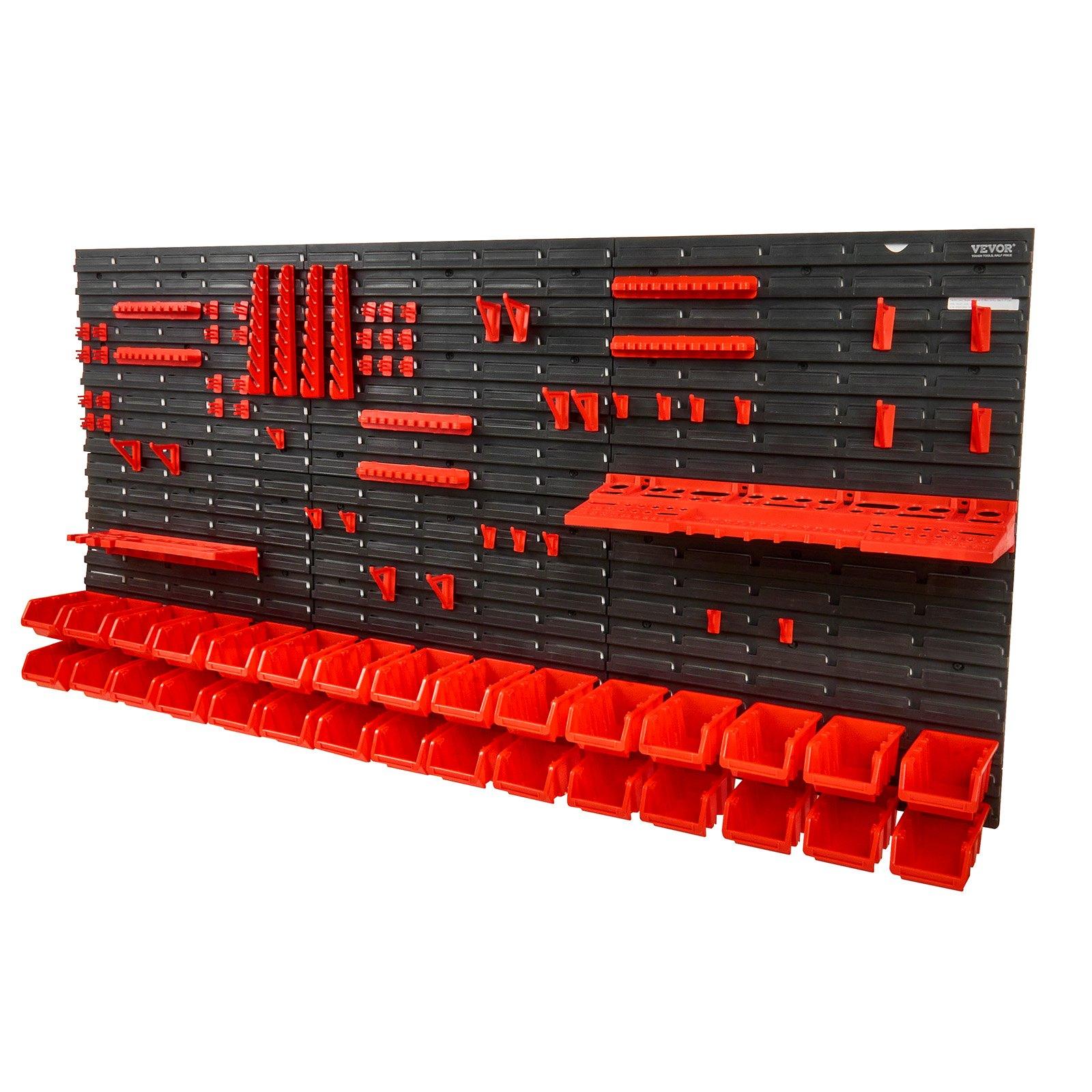 Wall Mounted 30-Bin Plastic Pa - đánh giá và giá Workshop Tools Wall