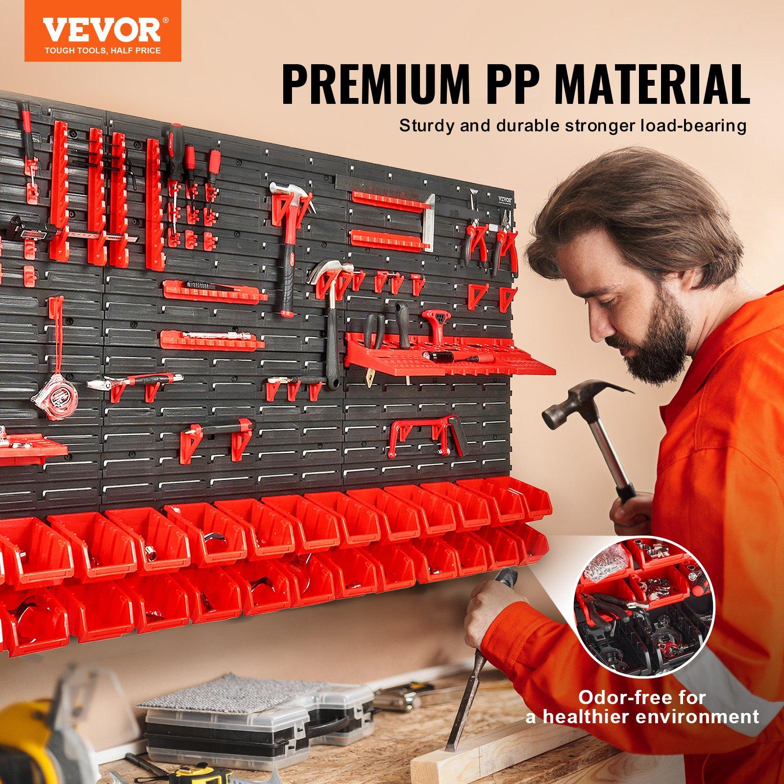 Wall Mounted 30-Bin Plastic Pa - đánh giá và giá Workshop Tools Wall